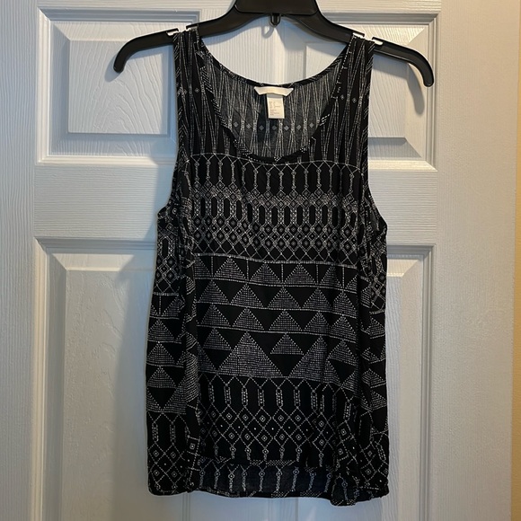 Black print tank top - Picture 1 of 1